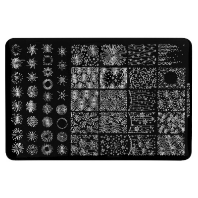 IRISK Трафарет для стемпинга металлический 9,5x14,5 см. П557-18 (024) NICOLE DIARY L-06