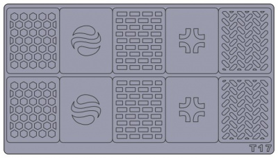 Трафареты для аэрографии на ногтях T17