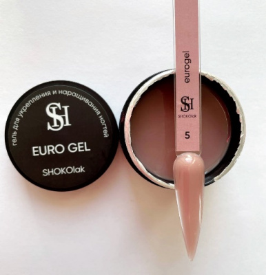 SHOKOlak Гель для укрепления и наращивания EURO GEL 5 15 мл. SHOKOlak Гель для укрепления и наращивания EURO GEL 5 15 мл.