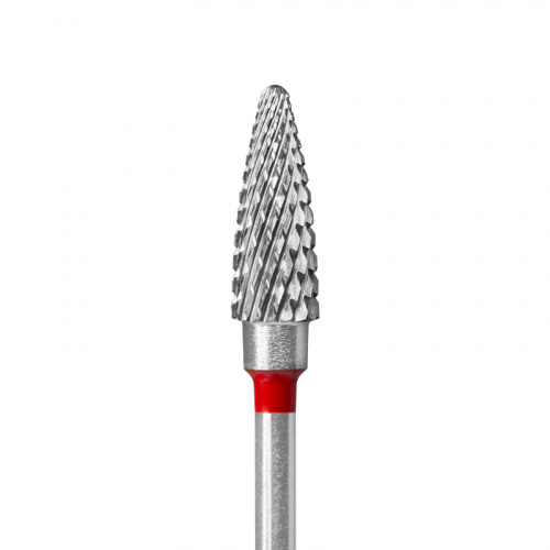 KristallNails, Твердосплавная фреза Конус Мелкая (Красная) 21135