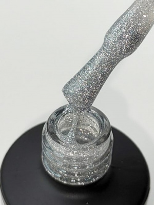 UNO Гель-лак базовый светоотражающий Rubber Color Base Gel Silver 8 г. UBGRRFS UNO Гель-лак базовый светоотражающий Rubber Color Base Gel Silver 8 г. UBGRRFS