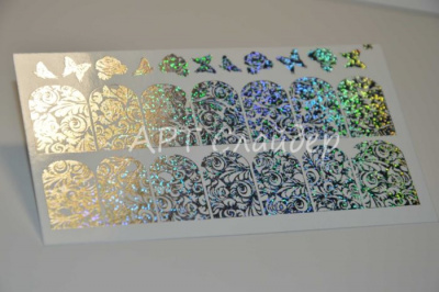 Слайдер дизайн фольгированный 59 серебро песок