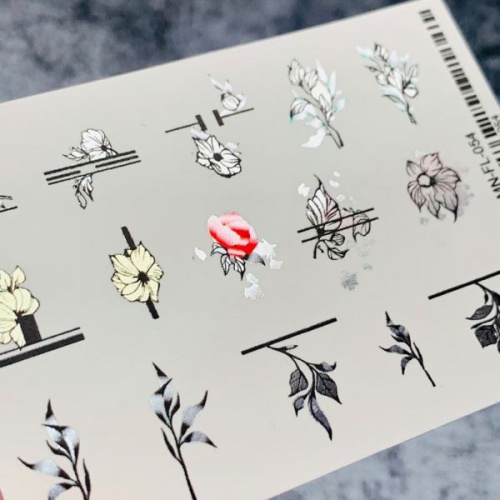 2D Фольгированный слайдер-дизайн MilliArt Nails MN-FL-054