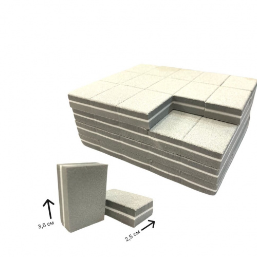 Баф мини-шлифовка для ногтей серая BAFL-60G 60 шт./уп.