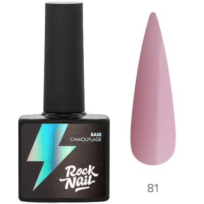 RockNail Камуфлирующая база 81 Orchid Petal 10 мл. RockNail Камуфлирующая база 81 Orchid Petal 10 мл.