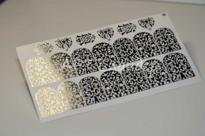 Слайдер дизайн фольгированный 56 серебро