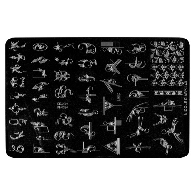 IRISK Трафарет для стемпинга металлический 9,5x14,5 см. П557-18 (011) NICOLE DIARY L-40
