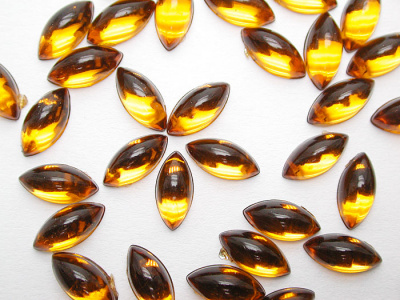 Стразы - Миндаль, желтые 4 х 8 мм. (Y1CL75A) - 60 шт./банка