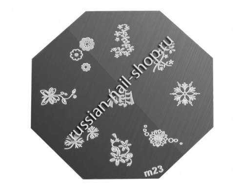 Трафарет с шаблонами для стемпинга (m23)