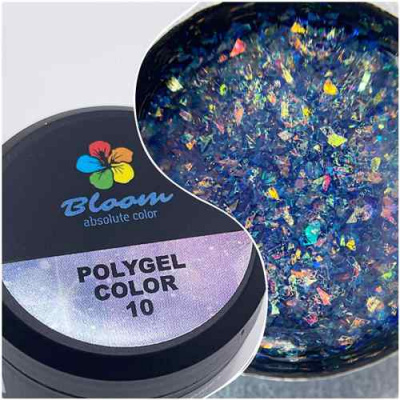 Bloom Poly Gel Полигель 10 Прозрачный с хлопьями 12 г. Bloom Poly Gel Полигель 10 Прозрачный с хлопьями 12 г.