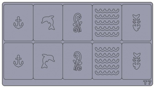 Трафареты для аэрографии на ногтях T7(A5)