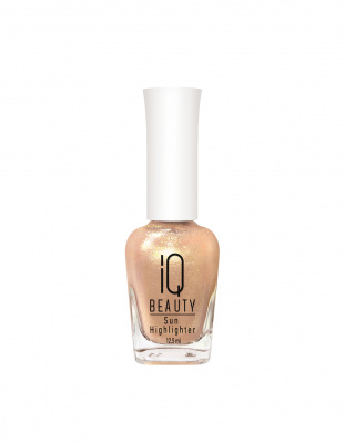 IQ Beauty Укрепитель ногтей хайлайтер эффект с УФ-фильтрами Sun Highlighter 02 Sun Kiss 12,5 мл.