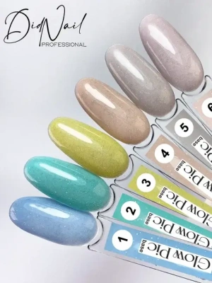 DidNail Professional Камуфлирующая база с блестками Glow Pic Base 06 10 мл.