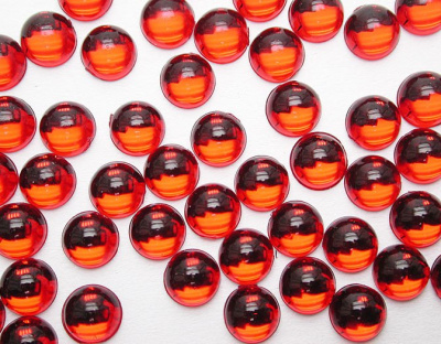 Стразы - Круглые, красные 4 мм. (Y1CL64A) - 60 шт./банка