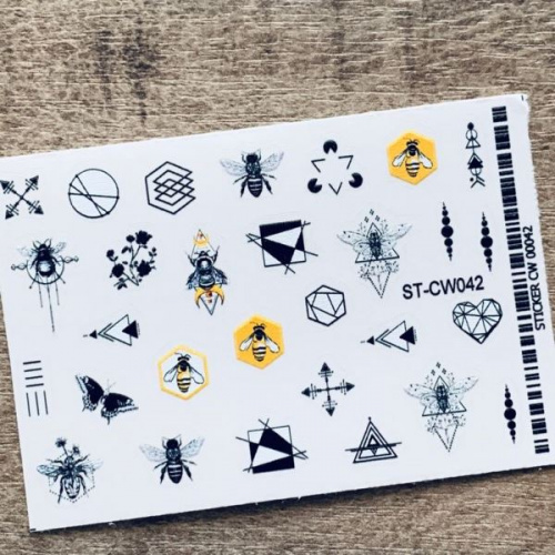 Самоклеящийся гладкий стикер для ногтей ST-CW042