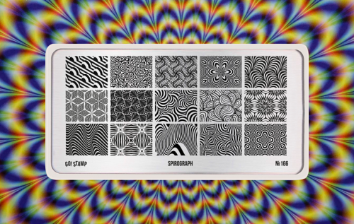 Go Stamp Пластина для стемпинга 166 Spirograph