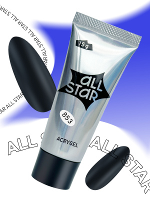 ALL STAR Акригель Black черный 853 15 г.