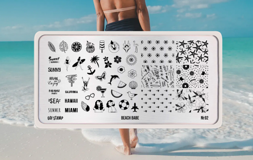 Go Stamp Пластина для стемпинга 092 Beach babe