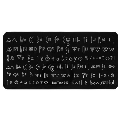 IRISK Трафарет для стемпинга металлический 6x12 см. П557-11 (179) MouTeen 005