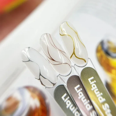 Patrisa Nail Гель-краска Liquid Steel серебро с зеркальным эффектом 5 г. AE96