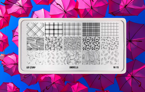 Go Stamp Пластина для стемпинга 115 Umbrella