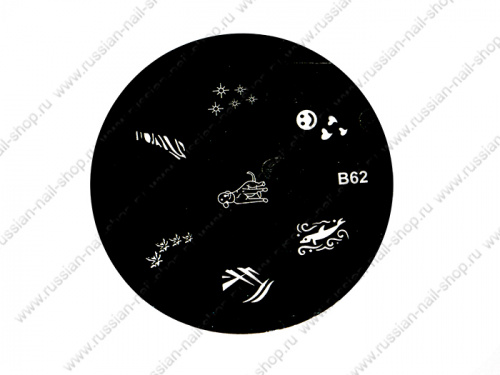 Трафарет с шаблонами для стемпинга JessNail J (B62)