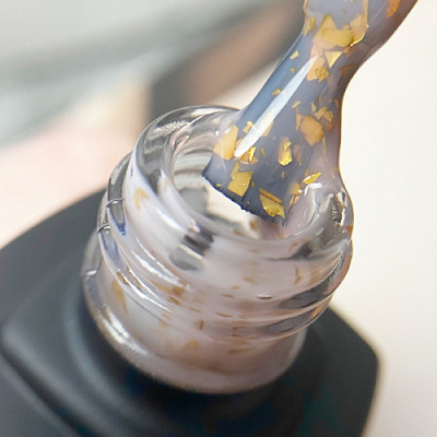 Patrisa Nail POTAL Nude base каучуковая база нюд с золотой с поталью 12 мл. B471 Patrisa Nail POTAL Nude base каучуковая база нюд с золотой с поталью 12 мл. B471