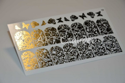 Слайдер дизайн фольгированный 59 золото