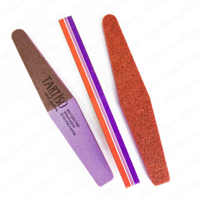 TARTISO Пилка-баф 80-120-180 ромб цветная PBT3