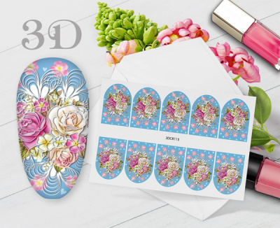 MALGRAT Nails 3D Слайдер-дизайн ОБЪЕМНЫЕ 3D СЛАЙДЕРЫ 3D+Цвет 3DCR113