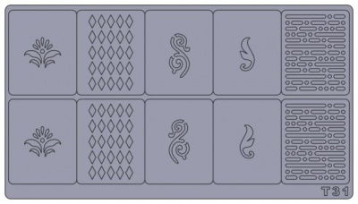 Трафареты для аэрографии на ногтях T31