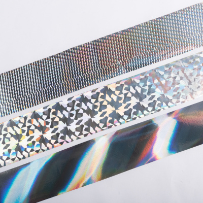 TNL Фольга для литья голографическая серебряная абстракция