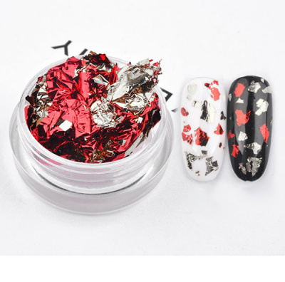 Фольга поталь двухцветная Красная с серебром FCC-04 Фольга поталь двухцветная Красная с серебром FCC-04