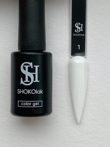 SHOKOlak гель-лак GEL POLISH №1 10 мл. SHOKOlak гель-лак GEL POLISH №1 10 мл.