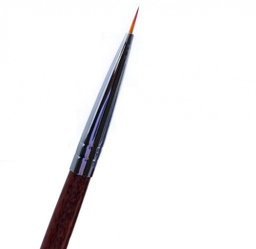 Nail Art Кисть для дизайна Волосок 7 мм. красное дерево