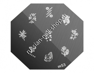 Трафарет с шаблонами для стемпинга (m53)