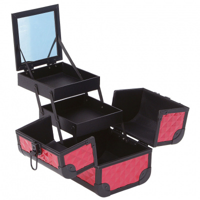 TARTISO Бьюти-кейс КУБ КРАСНЫЙ с зеркалом 18,5x18,5x20,5 см. TARTISO Бьюти-кейс КУБ КРАСНЫЙ с зеркалом 18,5x18,5x20,5 см.