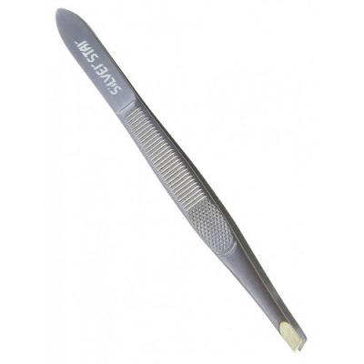 Silver Star Пинцет для бровей косой Le Rose AT-9924 Silver Star Пинцет для бровей косой Le Rose AT-9924