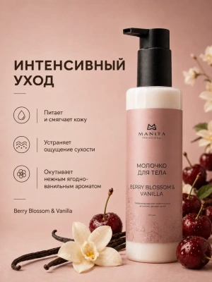 MANITA Professional Молочко для тела BERRY BLOSSOM VANILLA 200 мл.