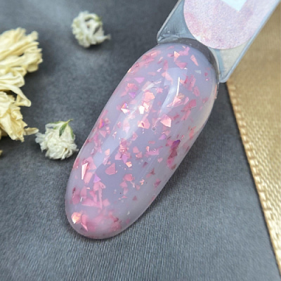 Patrisa Nail POTAL Love base каучуковая молочно-розовая база с розовой поталью 8 мл. B517 Patrisa Nail POTAL Love base каучуковая молочно-розовая база с розовой поталью 8 мл. B517