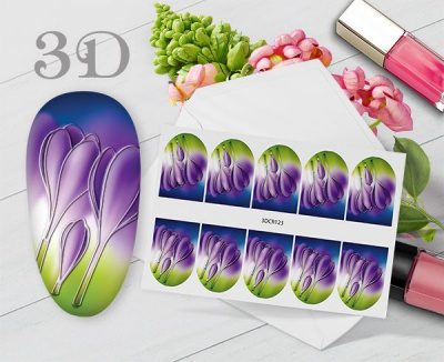 MALGRAT Nails 3D Слайдер-дизайн ОБЪЕМНЫЕ 3D СЛАЙДЕРЫ 3D+Цвет 3DCR123