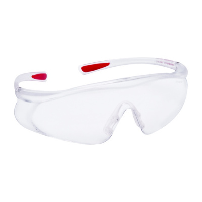 Очки защитные Hammer Profi, незапотевающие, 28 гр., цвет прозрачный с красным 19292