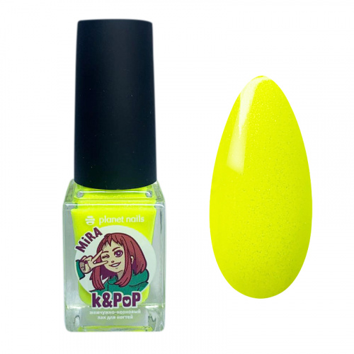 Planet Nails Лак для ногтей неоново-жемчужный K&PoP MiRa 284 12 мл.