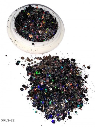 Дизайн Брокат XKLS-22 мульти шоколад