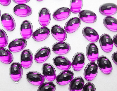 Стразы - Овал, фиолетовые 4 х 6 мм. (Y1CL69B) 50 шт./банка