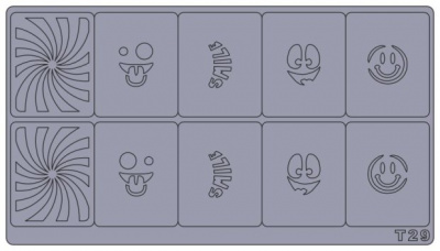 Трафареты для аэрографии на ногтях T29