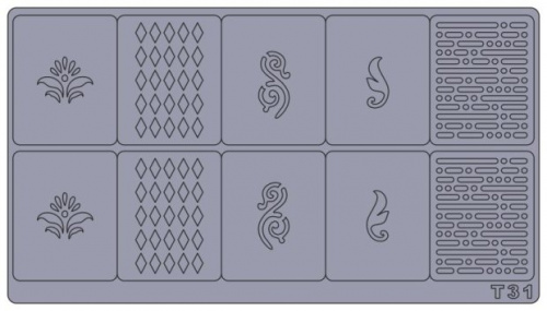 Трафареты для аэрографии на ногтях T31