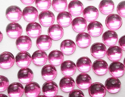 Стразы - Круглые, розовые 4 мм. (Y1CL64E) - 60 шт./банка
