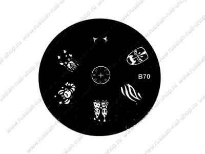 Трафарет с шаблонами для стемпинга JessNail J (B70)