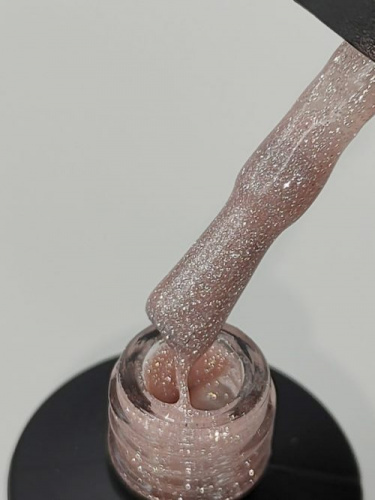 UNO Гель-лак базовый светоотражающий Rubber Color Base Gel Nude 8 г. UBGRRFN